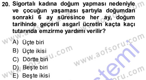 Memur Hukuku Dersi 2013 - 2014 Yılı (Final) Dönem Sonu Sınav Soruları 20. Soru