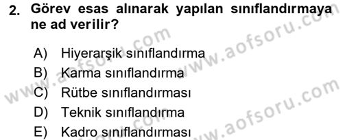 Memur Hukuku Dersi 2015 - 2016 Yılı (Final) Dönem Sonu Sınav Soruları 2. Soru