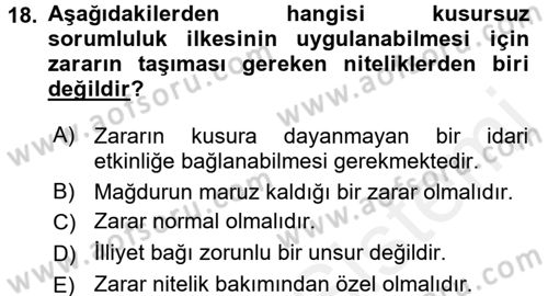 Memur Hukuku Dersi 2015 - 2016 Yılı Tek Ders Sınav Soruları 18. Soru