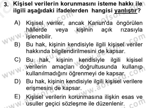 Memur Hukuku Dersi 2017 - 2018 Yılı 3 Ders Sınav Soruları 3. Soru