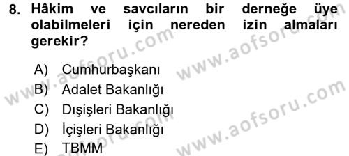 Memur Hukuku Dersi 2017 - 2018 Yılı 3 Ders Sınav Soruları 8. Soru
