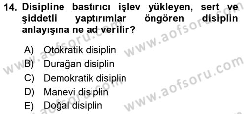Memur Hukuku Dersi 2018 - 2019 Yılı 3 Ders Sınav Soruları 14. Soru