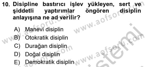 Memur Hukuku Dersi 2018 - 2019 Yılı Yaz Okulu Sınav Soruları 10. Soru