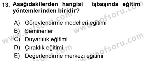 Memur Hukuku Dersi 2019 - 2020 Yılı (Vize) Ara Sınav Soruları 13. Soru