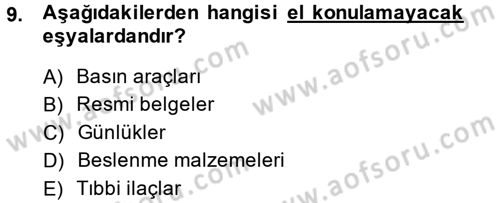 Ceza Muhakemesi Hukuku Dersi 2014 - 2015 Yılı Tek Ders Sınav Soruları 9. Soru