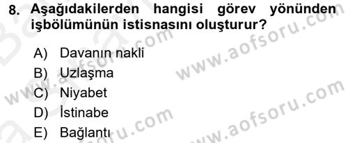Ceza Muhakemesi Hukuku Dersi 2015 - 2016 Yılı (Vize) Ara Sınav Soruları 8. Soru