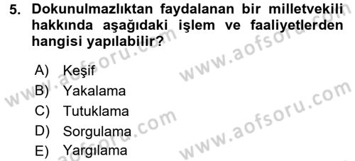 Ceza Muhakemesi Hukuku Dersi 2016 - 2017 Yılı (Vize) Ara Sınav Soruları 5. Soru