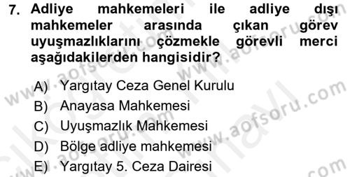 Ceza Muhakemesi Hukuku Dersi 2017 - 2018 Yılı (Vize) Ara Sınav Soruları 7. Soru