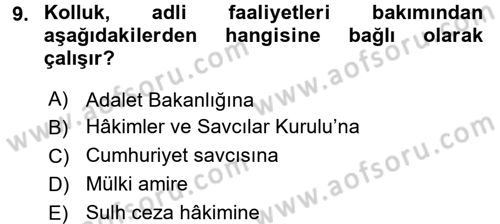 Ceza Muhakemesi Hukuku Dersi 2017 - 2018 Yılı (Vize) Ara Sınav Soruları 9. Soru