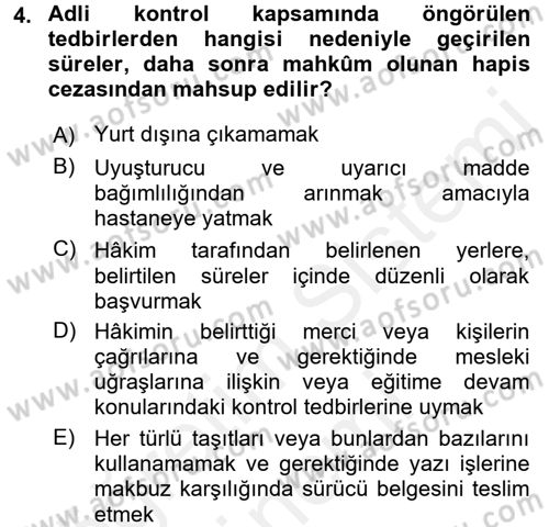Ceza Muhakemesi Hukuku Dersi 2017 - 2018 Yılı (Final) Dönem Sonu Sınav Soruları 4. Soru