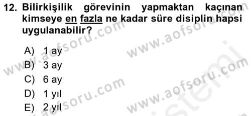 Ceza Muhakemesi Hukuku Dersi 2018 - 2019 Yılı (Vize) Ara Sınav Soruları 12. Soru