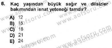 Ceza Hukuku Dersi 2012 - 2013 Yılı (Final) Dönem Sonu Sınavı 6. Soru