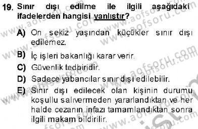 Ceza Hukuku Dersi 2013 - 2014 Yılı (Vize) Ara Sınav Soruları 19. Soru