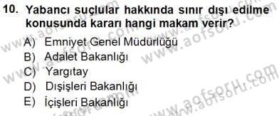 Ceza Hukuku Dersi 2013 - 2014 Yılı Tek Ders Sınav Soruları 10. Soru