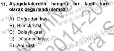 Ceza Hukuku Dersi 2014 - 2015 Yılı (Vize) Ara Sınav Soruları 11. Soru