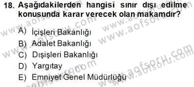 Ceza Hukuku Dersi 2014 - 2015 Yılı (Vize) Ara Sınav Soruları 18. Soru
