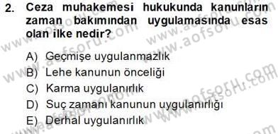 Ceza Hukuku Dersi 2014 - 2015 Yılı (Vize) Ara Sınav Soruları 2. Soru