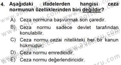 Ceza Hukuku Dersi Ara Sınavı Deneme Sınav Soruları 4. Soru