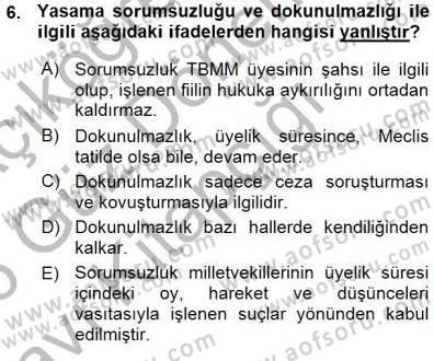 Ceza Hukuku Dersi 2015 - 2016 Yılı (Vize) Ara Sınav Soruları 6. Soru