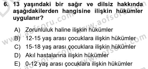 Ceza Hukuku Dersi 2018 - 2019 Yılı 3 Ders Sınav Soruları 6. Soru
