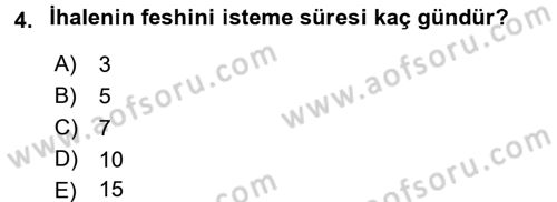 İcra İflas Hukuku Dersi 2017 - 2018 Yılı (Final) Dönem Sonu Sınav Soruları 4. Soru