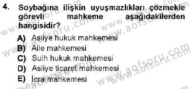 Yargı Örgütü Ve Tebligat Hukuku Dersi 2012 - 2013 Yılı (Vize) Ara Sınav Soruları 4. Soru