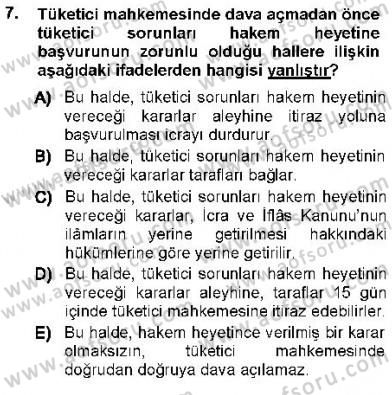 Yargı Örgütü Ve Tebligat Hukuku Dersi 2012 - 2013 Yılı (Vize) Ara Sınav Soruları 7. Soru