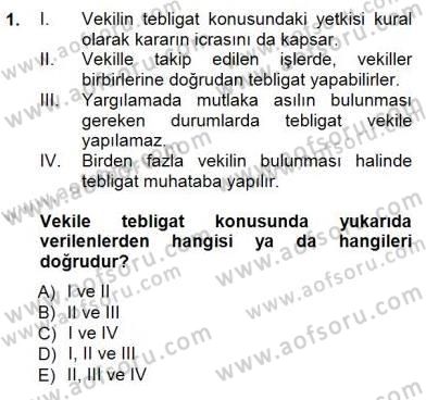 Yargı Örgütü Ve Tebligat Hukuku Dersi 2012 - 2013 Yılı (Final) Dönem Sonu Sınav Soruları 1. Soru
