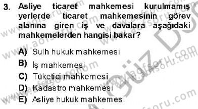 Yargı Örgütü Ve Tebligat Hukuku Dersi 2013 - 2014 Yılı (Final) Dönem Sonu Sınavı 3. Soru