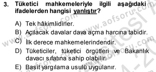 Yargı Örgütü Ve Tebligat Hukuku Dersi 2014 - 2015 Yılı Tek Ders Sınav Soruları 3. Soru