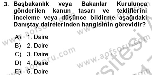 Yargı Örgütü Ve Tebligat Hukuku Dersi 2016 - 2017 Yılı 3 Ders Sınav Soruları 3. Soru