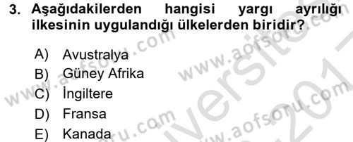 Yargı Örgütü Ve Tebligat Hukuku Dersi 2016 - 2017 Yılı (Vize) Ara Sınav Soruları 3. Soru