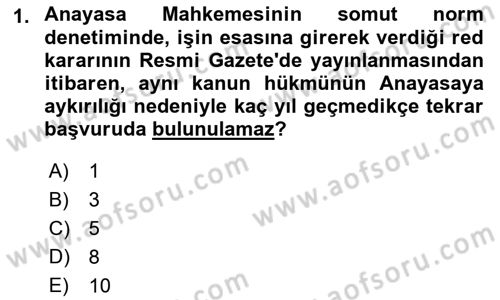 Yargı Örgütü Ve Tebligat Hukuku Dersi 2019 - 2020 Yılı (Vize) Ara Sınav Soruları 1. Soru