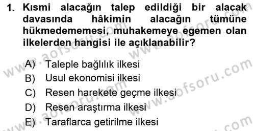 Yargı Örgütü Ve Tebligat Hukuku Dersi 2024 - 2025 Yılı (Vize) Ara Sınav Soruları 1. Soru