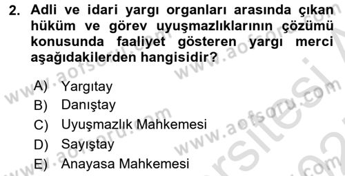 Yargı Örgütü Ve Tebligat Hukuku Dersi 2024 - 2025 Yılı (Vize) Ara Sınav Soruları 2. Soru