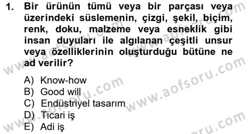 Ticaret Hukuku Dersi 2013 - 2014 Yılı (Final) Dönem Sonu Sınav Soruları 1. Soru