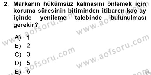 Ticaret Hukuku Dersi 2016 - 2017 Yılı 3 Ders Sınav Soruları 2. Soru