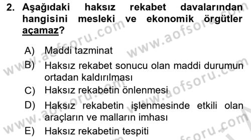 Ticaret Hukuku Dersi 2022 - 2023 Yılı Yaz Okulu Sınav Soruları 2. Soru