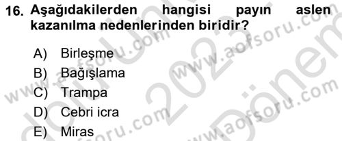 Ticaret Hukuku Dersi 2023 - 2024 Yılı (Final) Dönem Sonu Sınav Soruları 16. Soru