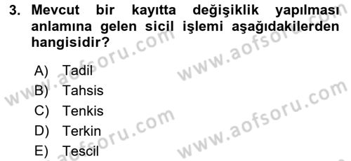 Ticaret Hukuku Dersi 2023 - 2024 Yılı Yaz Okulu Sınav Soruları 3. Soru