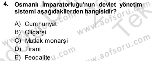 Anayasa Hukuku Dersi 2014 - 2015 Yılı Tek Ders Sınav Soruları 4. Soru