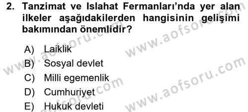 Anayasa Hukuku Dersi 2015 - 2016 Yılı Tek Ders Sınav Soruları 2. Soru