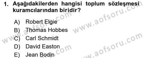 Anayasa Hukuku Dersi 2018 - 2019 Yılı (Final) Dönem Sonu Sınav Soruları 1. Soru