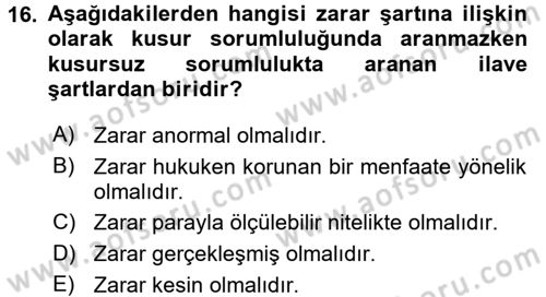 İdare Hukuku Dersi 2015 - 2016 Yılı (Final) Dönem Sonu Sınav Soruları 16. Soru