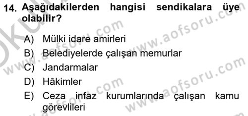 İdare Hukuku Dersi 2018 - 2019 Yılı Yaz Okulu Sınav Soruları 14. Soru