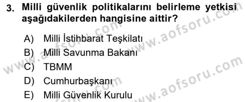 İdare Hukuku Dersi 2020 - 2021 Yılı Yaz Okulu Sınavı 3. Soru