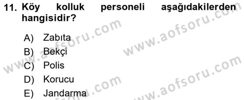 İdare Hukuku Dersi 2021 - 2022 Yılı Yaz Okulu Sınav Soruları 11. Soru