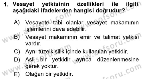 İdare Hukuku Dersi 2022 - 2023 Yılı (Final) Dönem Sonu Sınav Soruları 1. Soru