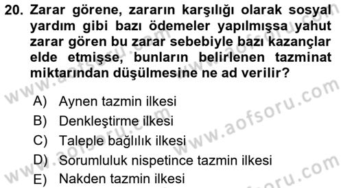 İdare Hukuku Dersi 2022 - 2023 Yılı (Final) Dönem Sonu Sınav Soruları 20. Soru