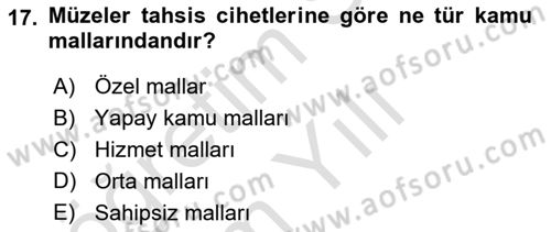 İdare Hukuku Dersi 2023 - 2024 Yılı Yaz Okulu Sınav Soruları 17. Soru
